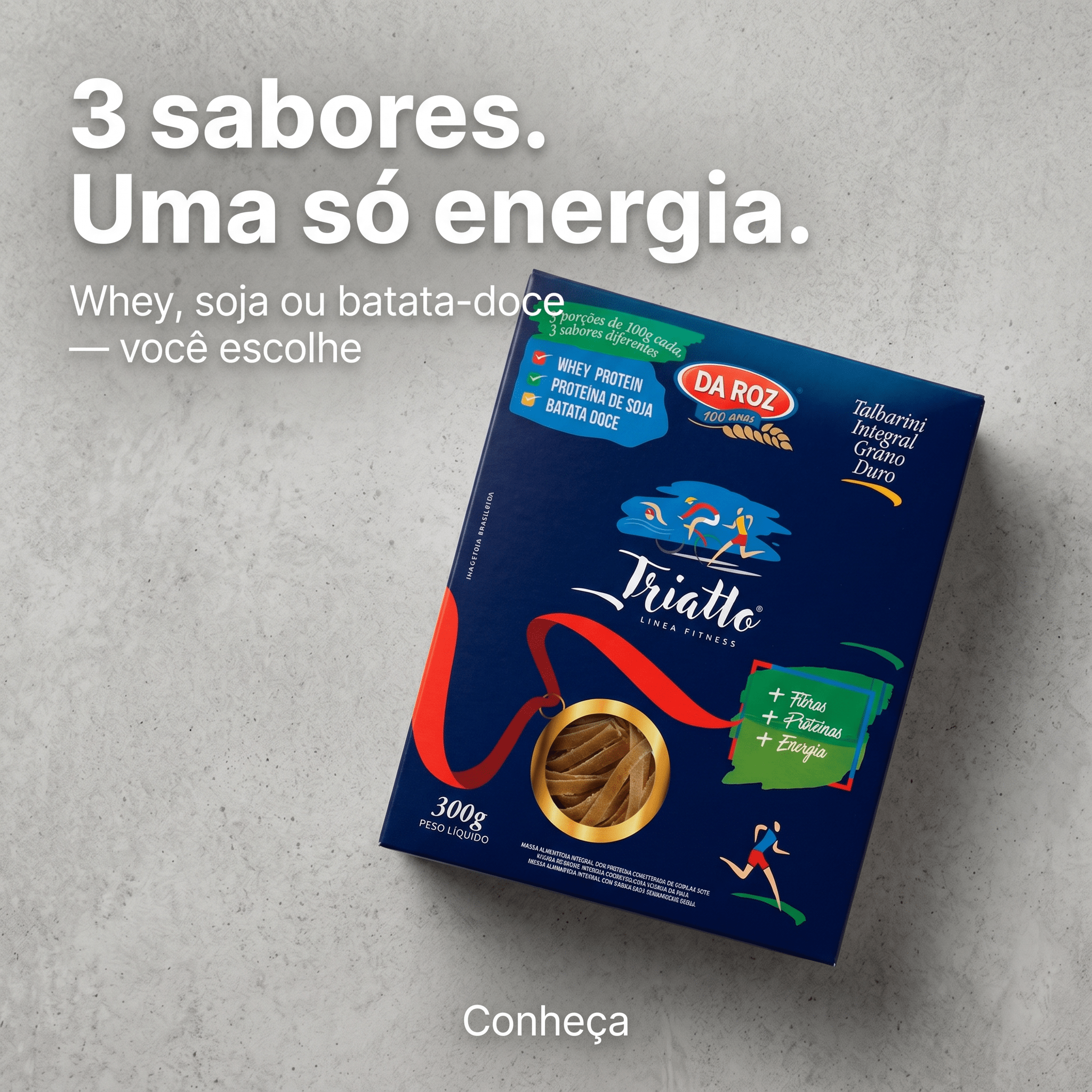 Triatlo: o macarrão integral que vira energia pro treino - Massas Da Roz