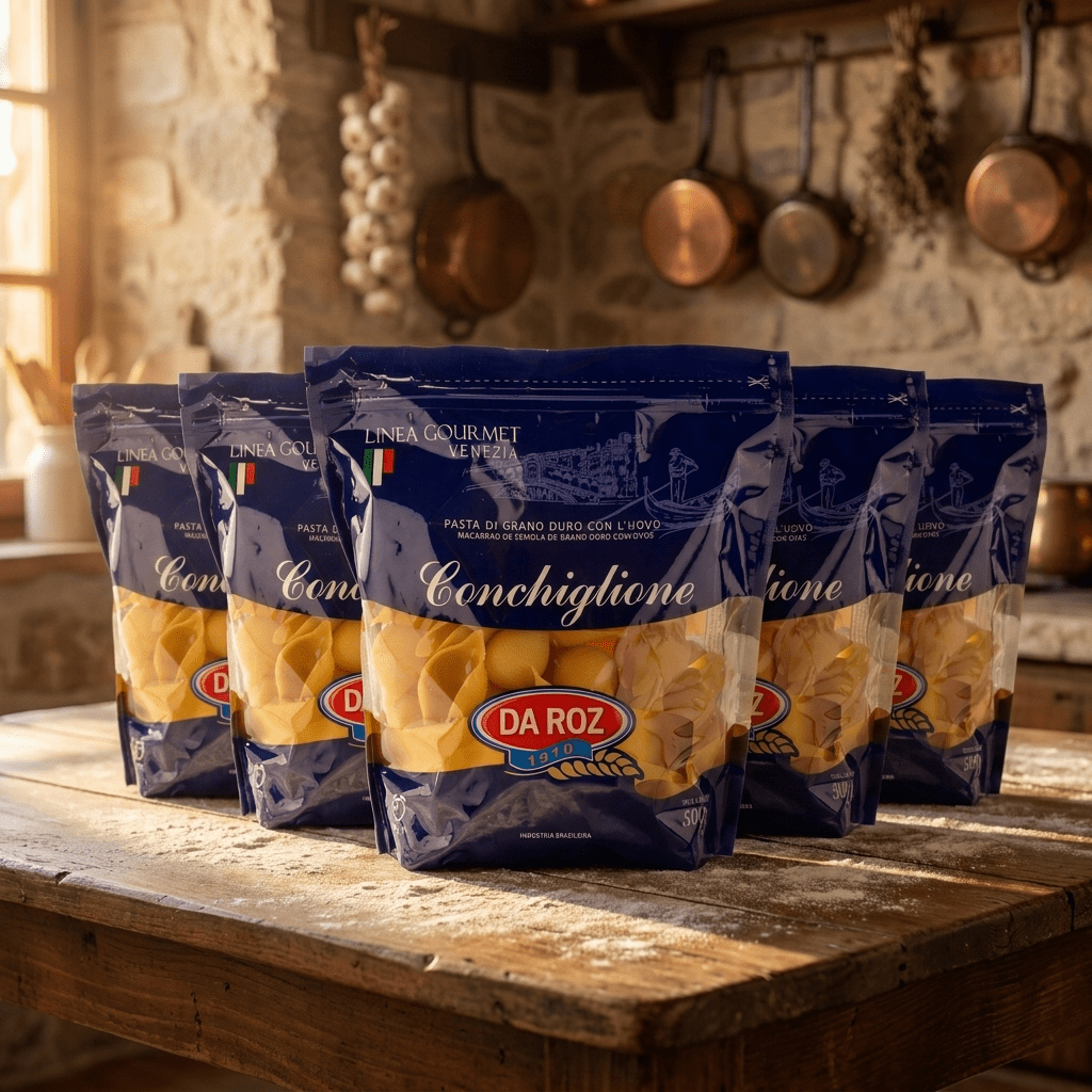 Combo Conchiglione Da Roz – 5un. | Linea Gourmet 500g - Massas Da Roz